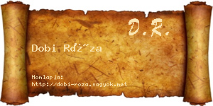 Dobi Róza névjegykártya